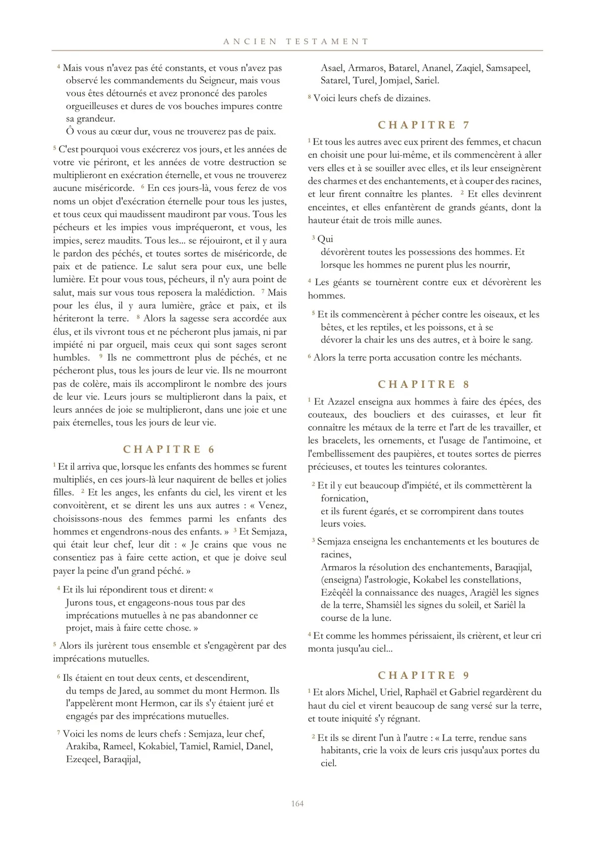 Page de La Bible Éthiopienne Complète — Les Veilleurs, chapitres 6 à 8